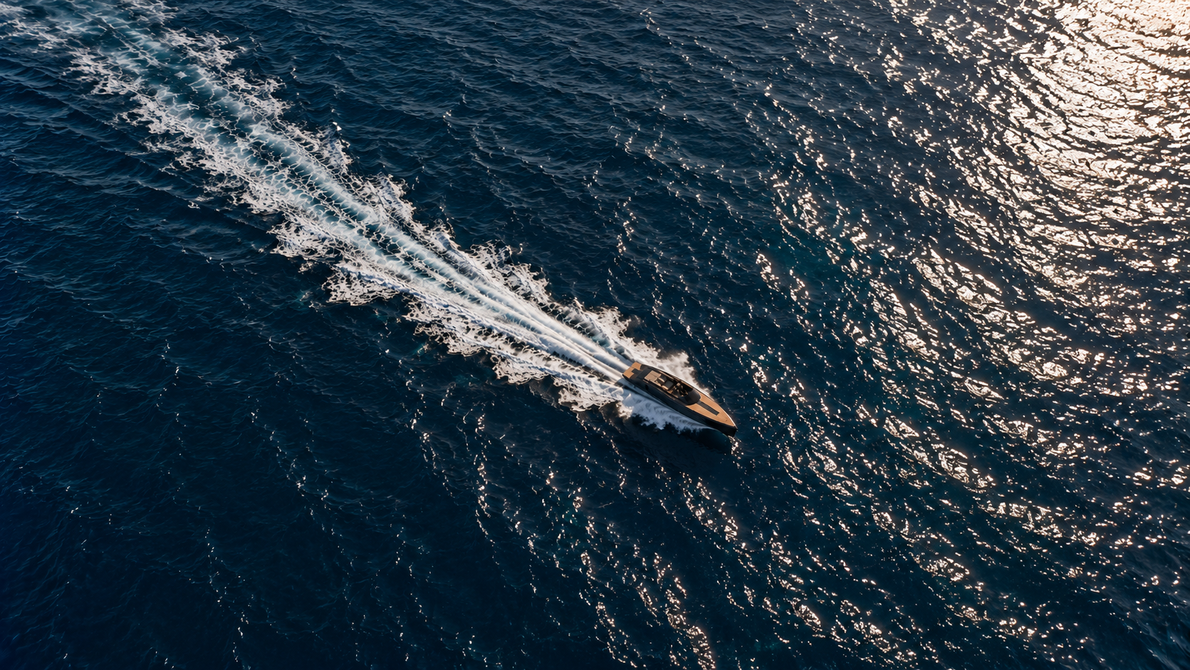 Yacht travelling through Greek waters