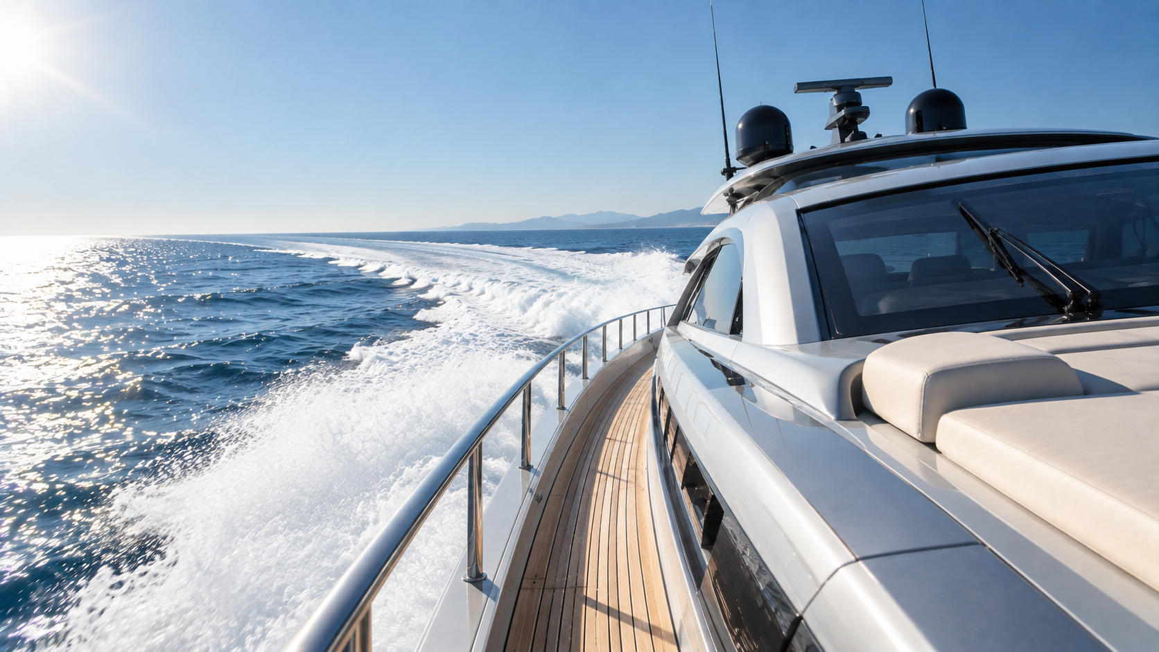 Motor yacht cruising from a Greek island base